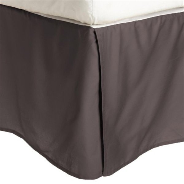 Luxor Treasures-Executive 3000 MF3000XLBS 2LCL Executive 3000 Series Twin XL Bed Skirt; 2 Line Embroidery - Charcoal, Luxor Treasures, Mfr#: MF3000XLBS 2LCL